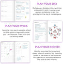 Undated Daily Planner – 1-Year B5 Productivity Organizer with Two-Page Weekly Spread, Goal Setting, Habit Tracker, Weekly & Monthly Pages – Hardcover Time Management Notebook (Lilac) by TinyTreasures Baby Boutique