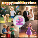 2025 Upgraded Bubble Machine with Remote Control, Automatic Rotation & RGB Lights, 1800mAh Rechargeable Battery, Type-C Charge, Bubble Maker for Kids, Weddings, Birthday Parties, Outdoor Activities by TinyTreasures Baby Boutique