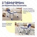 4 in 1 Baby High Chair, Toddler Chair with Removable Tray, Convertible High Chairs for Babies and Toddlers, Kids Learning Table, Building Block Table, Dining Booster Seat with Safety Harness, Blue by TinyTreasures Baby Boutique