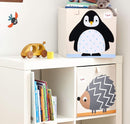 3 Sprouts Toy Storage Organizer: Toy Box Cube Organizer for Playroom, Nursery - Foldable Storage Bin - Penguin by TinyTreasures Baby Boutique