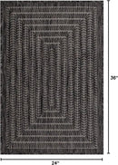 Adiva Rugs Outdoor Indoor Area Rug, Weather Resistant, Easy to Clean, Stain Resistant Floor Mat for Dining Room, Backyard, Deck, Patio (Pebble Weiss, 2' x 3') by CozyNest Decor