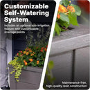 Step2 Lakewood Square Planter Box, Outside All-Season All-Weather Gardening Pot for Patio and Front Porch, Dark Cedar, 2-Pack by GreenHaven Gardens
