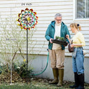 Garden Wind Spinners Outdoor Large Metal, 84'' Yard Art Wind Sculptures & Spinners, Windmills Gifts for Mother's Day Birthday Lawn Patio Decor(Rainbow) by CozyNest Decor