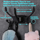 Heavy Duty Swivel Coat Hook Space Saving Towel Rope Hook Wall Mount Triple Swing Arms for RV Bathroom Kitchen Garage,Matt Black by CozyNest Decor