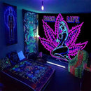 ADDWel Blacklight Tapestry for Bedroom, Tapestry Glow In The Dark, UV Reactive Black Light Posters Wall Hanging for Bedroom Dorm Living Room Backdrop Decor by CozyNest Decor
