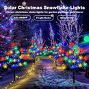 4-Packs 80LEDs Solar Snowflake Christmas Stake Lights, 8 Modes Wonderland Solar Snowflake Lights for Outdoor Christmas Decorations, Waterproof Solar Christmas Lights for Garden Yard Pathway Walkway by GreenHaven Gardens