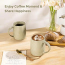 GBHOME Large Coffee Mugs Set of 6, 18oz Handmade Ceramic Coffee Mugs Set with Gradient color for Latte/Tea/Beer/Hot Cocoa, Dishwasher & Microwave Safe, Khaki by CozyNest Decor