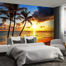 Beach Wall murals at Dusk Peel and Stick Sunset Wallpaper for Bedroom Living Room - 58"x86" by CozyNest Decor