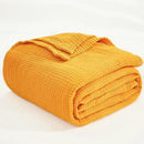 EMME Muslin Baby Blankets 100% Cotton 4-Layer Swaddle 40"x50" Lightweight Soft Breathable for Toddler, Infant, Newborn All Season Gauze Blanket, Mustard Yellow by CozyNest Decor