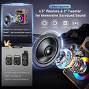Karaoke Machine with 2 Wireless Microphones,【Upgraded 6.5"Woofer & 2"Tweeter】Portable Bluetooth 5.3 Karaoke Speaker, PA System with Bass/Treble/Echo Adjustment, Supports USB/AUX/TF/TWS for Home Party by TinyTreasures Baby Boutique