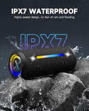 Bluetooth Speakers Wireless Loud Stereo Sound IPX7 Waterproof Outdoor Portable 25W Super Bass Speaker for Home Party Beach with 24H Playtime Colorful Lights BT5.3 TWS Pairing Birthday Gift Black by TinyTreasures Baby Boutique