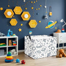 HIYAGON Rectangular Space Basket for Boys Kids Baby Storage Basket Storage Bin Organizer Box Room Decor(Spaceships) by TinyTreasures Baby Boutique