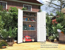 HOMSPARK Storage Shed Weather Resistance, Multi-Purpose Outdoor Storage Cabinet for Backyards and Patios, Horizontal Storage Shed for Lawnmower, Patio Accessories (White, Tall - 53 cu.ft) by GreenHaven Gardens