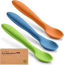 KeaBabies Silicone Baby Spoons, Self Feeding 6-12 months - 3-Pack Baby Weaning Eating Utensils, Toddler First Food Training Spoon, Infant, Kids Feeding Supplies Essential Set, Dishwasher-safe (Kea) by TinyTreasures Baby Boutique
