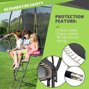 14FT 12FT 10FT 16FT Trampoline with Safety Enclosure, Anti-Rust Coating – ASTM Certified, Heavy-Duty Outdoor Trampoline with Ladder – for Kids & Adults by TinyTreasures Baby Boutique