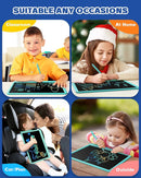Bravokids 15 Inch LCD Writing Tablet for 3 Year Olds - Electronic Drawing Pad and Doodle Board as Educational Birthday Gifts for Girls and Boys (Blue) by TinyTreasures Baby Boutique