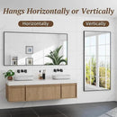 Bathroom Mirror 60" x 30", Large Rectangle Wall Mirror, Black Metal Frame Wall Mounted Mirrors for Bathroom, Vanity, Bedroom, Entryway Decor(Horizontal/Vertical) by CozyNest Decor