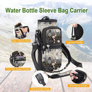 25/32/40/64oz Water Bottle Bag Holder Carrier-Insulated Crossbody Sling Case Sleeve with Strap & Pockets for Men Women Gym Cycling Travel Walking Hiking Camping by TinyTreasures Baby Boutique