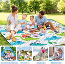 Extra Large Picnic Blanket Waterproof,80"x 80"Foldable Machine Washable Beach Blanket,Outdoor Blanket for 6-8 Adults,Picnic Mat Suitable for Indoor Crawling,Park Beach,Camping,Hiking,Travel(Dinosaur) by TinyTreasures Baby Boutique