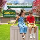 45 Gallon Outdoor Storage Box Waterproof Lockable Resin Deck Box Large, Patio Storage Bin for Pool Accessories Cushion Furniture, Garden Tools, UV-Resistant Outside Delivery Light Coffee by CozyNest Decor