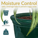 Sunnydaze Studio Large Ceramic Plant Pot - Round Outdoor Glazed Ceramic Planter Pot with Drainage - Dark Green - 18.5 in by GreenHaven Gardens