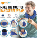SunnyBay Microwave Heating Pad, Microwavable Heated Neck and Shoulder Wrap, Hands-Free Weighted Moist Hot or Cool Pack, Soft Fleece Cover and Flaxseed Filling, 26 Inch Length, SkyBlue by CozyNest Decor