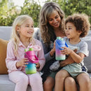 Kids Insualated Water Bottle with Straw - 12oz Stainless Steel Water Bottle with Dual Spouts, Leak-Proof, BPA-Free, Double Wall Vacuum Keeps Cold for 24 Hours for Sports, Travel, School (Azure Blue) by CozyNest Decor