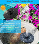 Solar Bird Bath Fountain Pump with 6 Nozzle and Anti-Collision Pole,1.4w Solar Powered Free Standing Floating Water Pump for Fish Tank, Pond, Pool, Garden and Outdoor by GreenHaven Gardens