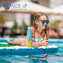 Aloe Up Kids Continuous Sport Sunscreen Spray SPF 50 - Broad Spectrum Sheer Face and Body Sunscreen Protector for Sensitive Skin - With Aloe Vera Gel - Dries Fast - Reef Safe - Fragrance-Free - 5.5 Oz by TinyTreasures Baby Boutique