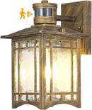Bronze Outdoor Motion Sensor Lights - Dusk to Dawn Lighting Fixture for Outside House Exterior - Wall Mount Porch Lantern with Yard Front Motion Detector - Garage Patio Anti-Rust Light by GreenHaven Gardens