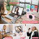 Digital Camera 4K 64MP - Vlogging Camera for Kids & Beginners | 18X Zoom Point and Shoot Camera Anti Shake, Compact with Flash, Gift for Boys Girls(Pink+Silver) by TinyTreasures Baby Boutique