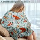 Baby Car Seat Cover, Multi-use Nursing Cover for Breastfeeding, Stretchy Stroller Cover Boys Girls, Stretchy Carseat Canopy, Soft Breathable, Woodland Animal Bear by TinyTreasures Baby Boutique