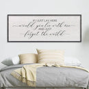 LuZhiQiang If I Lay Here Would You Lie With Me Sign Wall Decor 40"×15" Wood Framed Master Bedroom Above Over Bed Inspirational Wall Art (Black) by CozyNest Decor