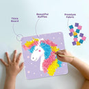 jackinthebox Poke Poke Art – Magical Theme, Mess-Free Fabric Art and Craft, Flower Pressing Kits, Gift for Kids, Girl Gifts, DIY Activity Boy Gift, Toys for Girls and Boys Ages 4 5 6 7 8 by TinyTreasures Baby Boutique