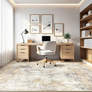 Area Rugs 8x12 Living Room: Washable Large Abstract Modern Soft Rugs Stain Resistant Indoor Floor Non Slip Accent Carpet for Bedroom Nursery Playroom Office Dining Room Dorm Home Decor- Gray Gold by TinyTreasures Baby Boutique