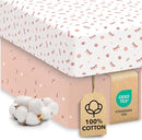 Sweety Fox 2-Pack Cotton Jersey Crib Sheets – Soft Fitted Sheets for Boys and Girls, Mini Crib Sheets, Toddler Bed Sheets (Dragonfly) by TinyTreasures Baby Boutique
