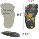 Stepping Stones Garden Decorative Stones for Patio, Deck, Garden or Sidewalk Home Decor Footprint Shaped Stepping Stones Set of 2 （Dark Grey） by CozyNest Decor