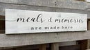 Farmhouse Kitchen Wall Decor,Meals and Memories are Made Here Sign, Rustic Wood Kitchen Signs Dinning Room Wall Decor (Meal) 6x16 Inch by CozyNest Decor