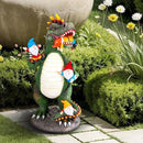 Dinosaur Eating Gnomes Garden Decor Statue - Funny Dinosaur Gnome Massacre Outdoor Decor for Yard, Patio, Lawn Ornaments - Garden Gifts for Mothers Day, Housewarming, Festival by GreenHaven Gardens