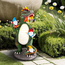 Dinosaur Eating Gnomes Garden Decor Statue - Funny Dinosaur Gnome Massacre Outdoor Decor for Yard, Patio, Lawn Ornaments - Garden Gifts for Mothers Day, Housewarming, Festival by GreenHaven Gardens
