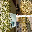 suddus Vines with Light for Bedroom, 200 LED Fairy Lights with Vines, Ivy Curtain Lights for Dorm, Wedding, Party, Wall, Indoor, Outdoor Decor, 6.5ft x 6.5ft by CozyNest Decor