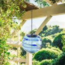VCUTEKA Solar Chandelier Outdoor, Hanging Glass Solar Light with Hook Up, Garden Lanterns Decor for Yard, Tree and Patio, Starry Blue by GreenHaven Gardens