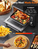 Nuwave Bravo Pro Smart Air Fryer Toaster Oven Combo, Airfryer Convection Oven Countertop, 12-in-1 Functions with Quicker & Even Crisp Technology, 1800W, 50-450°F, PFAS-Free, 21QT, Black by CozyNest Decor