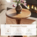 Tribesigns Round End Side Table: Wood Small Sofa Chair Side Table for Living Room, Mid-Century Bedside Nightstand for Bedroom, Accent Table, Easy Assembly, Vintage Brown by CozyNest Decor