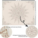 Damanse Floral Tapestry Wall Hanging Cute,Boho Wall Tapestry for Bedroom Aesthetic,Mandala Living Room Decor for Teen Girls (Flaxen, 59.80" x 78.70") by CozyNest Decor