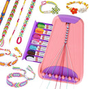 Rdfmy Friendship Bracelet Making Kit for Girls, Arts and Crafts Bracelets String Maker Kit for Kids Ages 8-12 Christmas Birthday Gifts Pink with Purple by TinyTreasures Baby Boutique