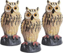 Galashield Owl Decoy | Plastic Owls to Scare Birds Away | Owl Statue for Garden & Outdoors - Pack of 3 by GreenHaven Gardens