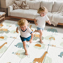 Foldable Baby Play Mat for Floor, PIGLOG 79x71 Extra Large Crawiling Play Mat for Babies, Waterproof & Portable Tummy Time and Non-Toxic Soft Foam Playmat for Infants, Toddlers by TinyTreasures Baby Boutique
