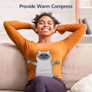 Microwave Heating Pad for Cramps Pain Relief, 17 * 9'' Moist Microwavable Stuffed Animal Period Menstrual Heating Pads for Cramps, Back, Neck Shoulder and Knee- Siamese Cat by CozyNest Decor