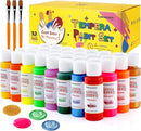 fantastory Tempera Paint for Kids 32 Colors (2 oz Each) Washable Tempera Paint, Kids Poster Paint Sponge Painting, Non-Toxic Kids Paint Finger Paints Hand Paints Bottles Early Learning by TinyTreasures Baby Boutique
